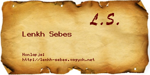 Lenkh Sebes névjegykártya